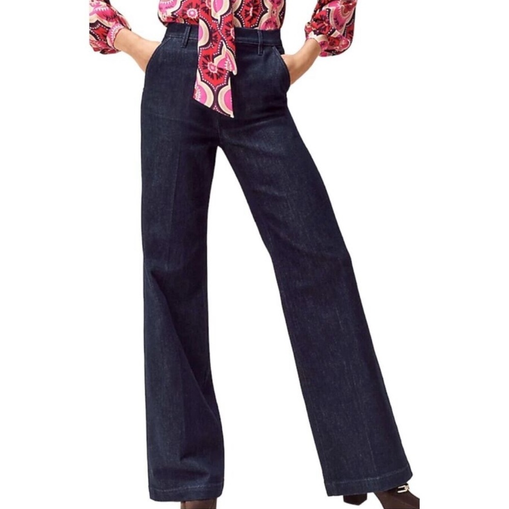 Ann Taylor High Rise Trouser Jean - Dark Wash